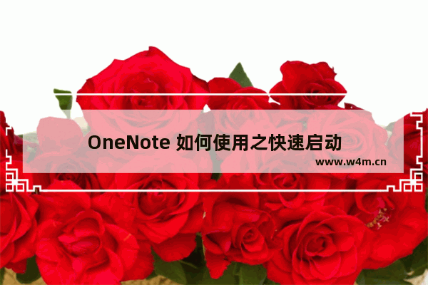 OneNote 如何使用之快速启动