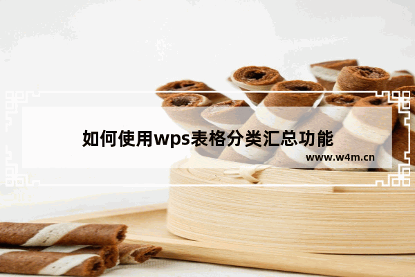 如何使用wps表格分类汇总功能