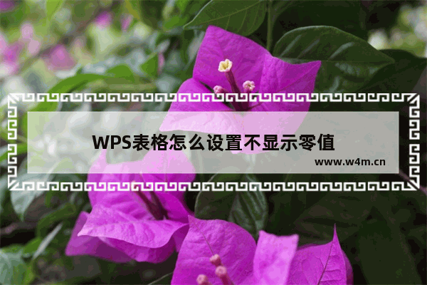 WPS表格怎么设置不显示零值