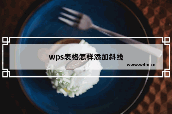 wps表格怎样添加斜线