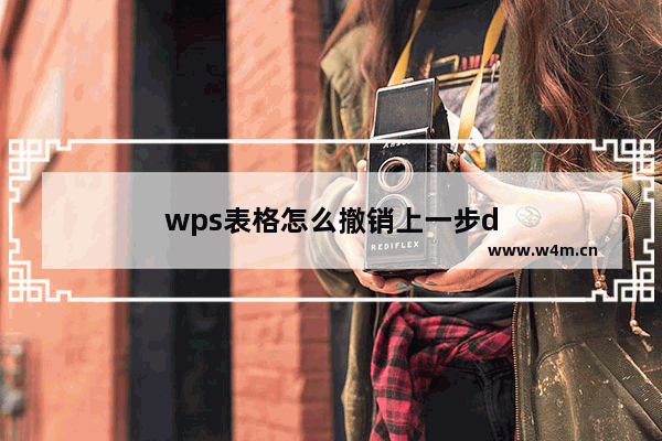 wps表格怎么撤销上一步d