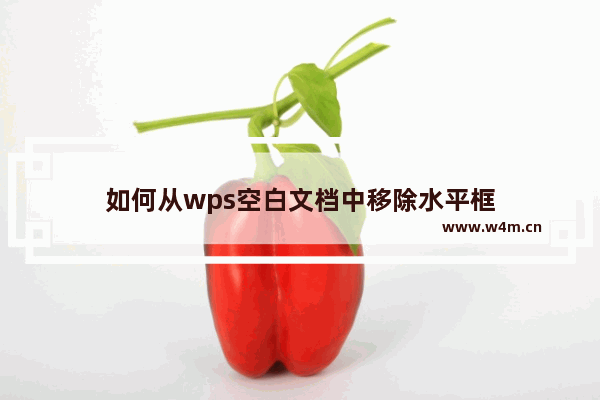 如何从wps空白文档中移除水平框