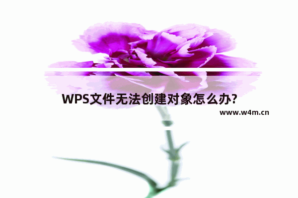 WPS文件无法创建对象怎么办?