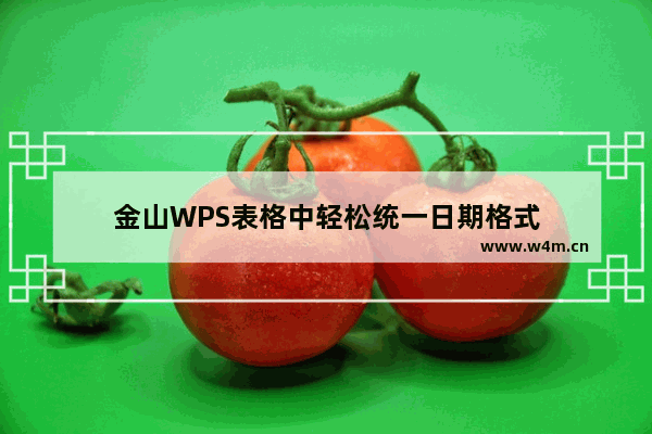 金山WPS表格中轻松统一日期格式