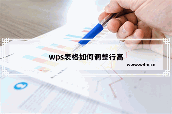 wps表格如何调整行高