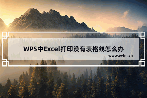 WPS中Excel打印没有表格线怎么办