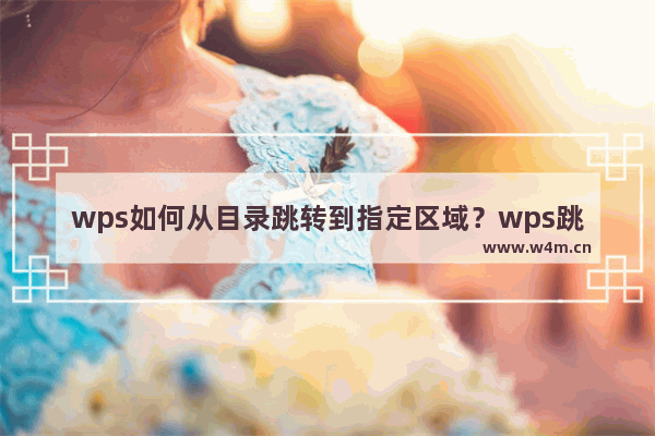 wps如何从目录跳转到指定区域？wps跳转到指定位置教程