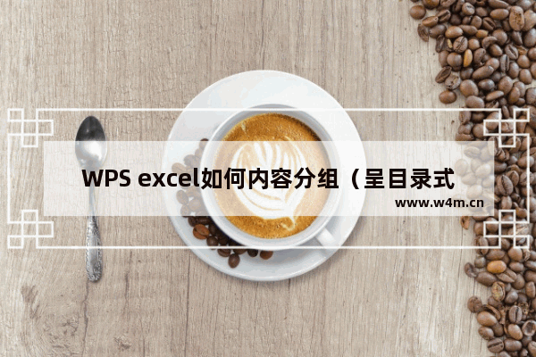 WPS excel如何内容分组（呈目录式，可展开、缩小的呦）