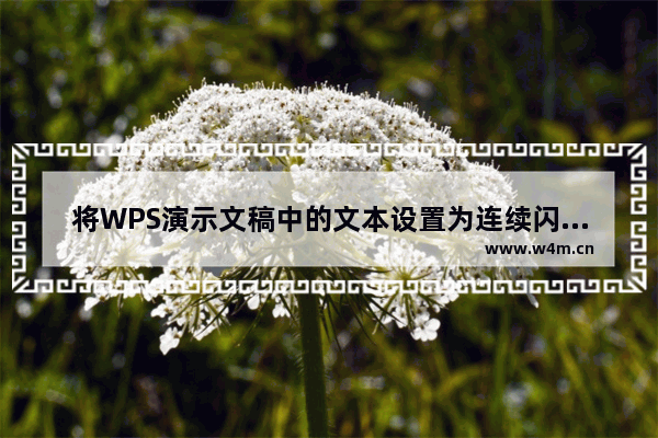 将WPS演示文稿中的文本设置为连续闪烁的方法