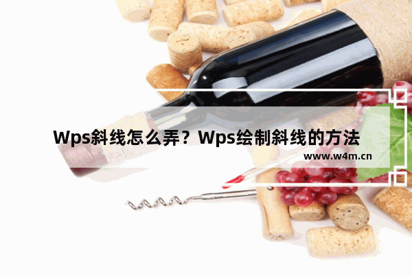 Wps斜线怎么弄？Wps绘制斜线的方法