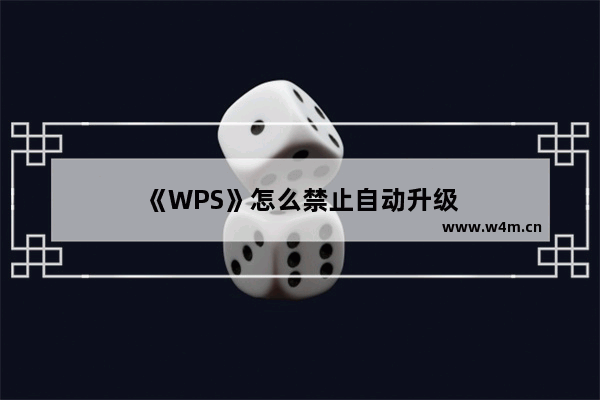 《WPS》怎么禁止自动升级