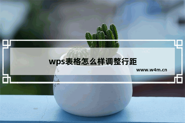 wps表格怎么样调整行距