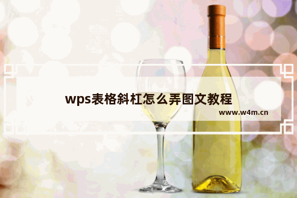 wps表格斜杠怎么弄图文教程