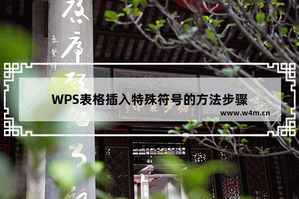 WPS表格插入特殊符号的方法步骤