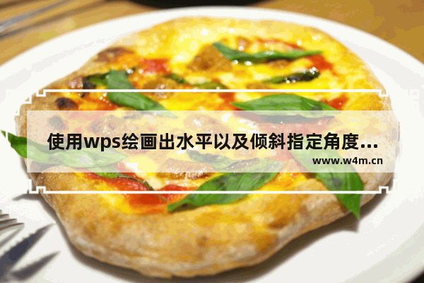 使用wps绘画出水平以及倾斜指定角度直线具体操作步骤