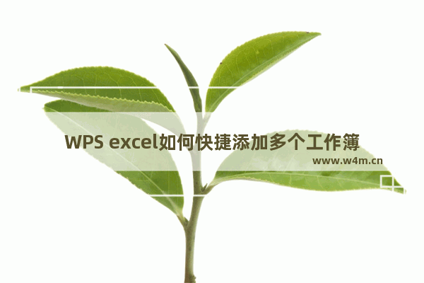 WPS excel如何快捷添加多个工作簿