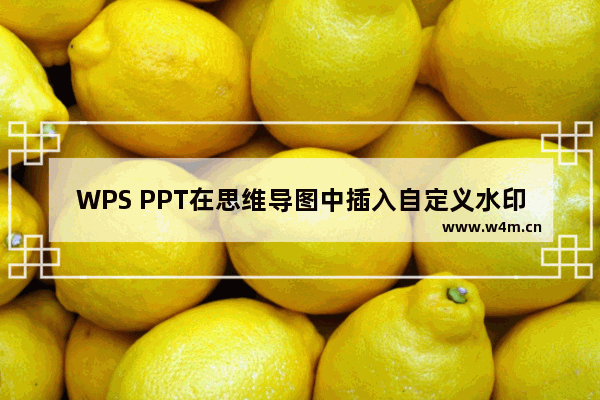 WPS PPT在思维导图中插入自定义水印的方法