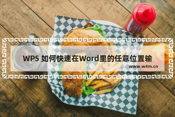 WPS 如何快速在Word里的任意位置输入文字