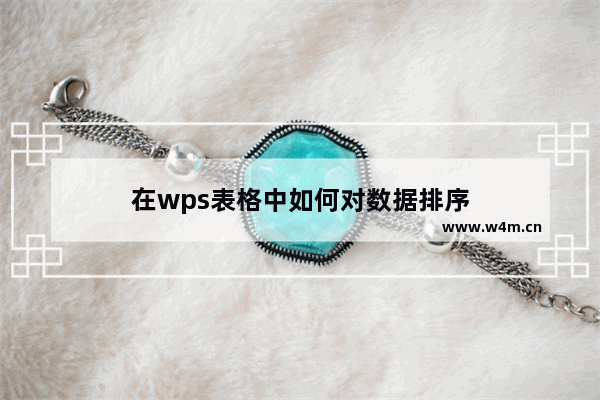 在wps表格中如何对数据排序