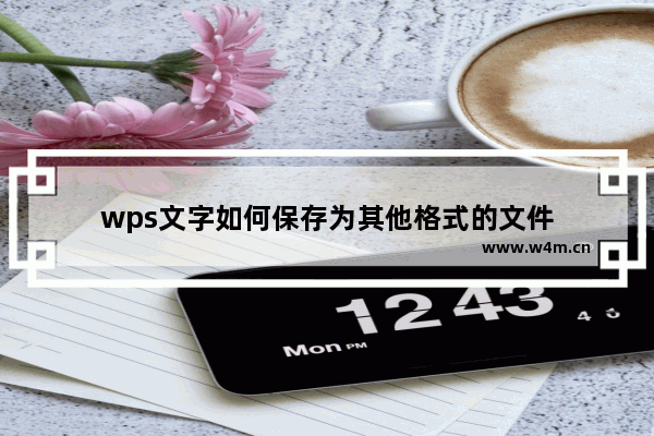 wps文字如何保存为其他格式的文件