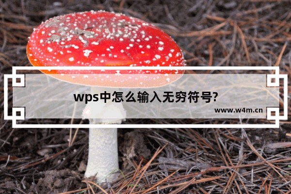 wps中怎么输入无穷符号?