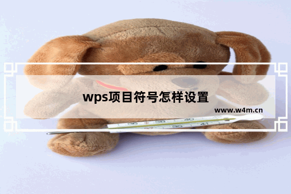 wps项目符号怎样设置