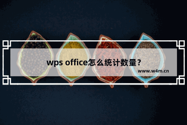 wps office怎么统计数量？