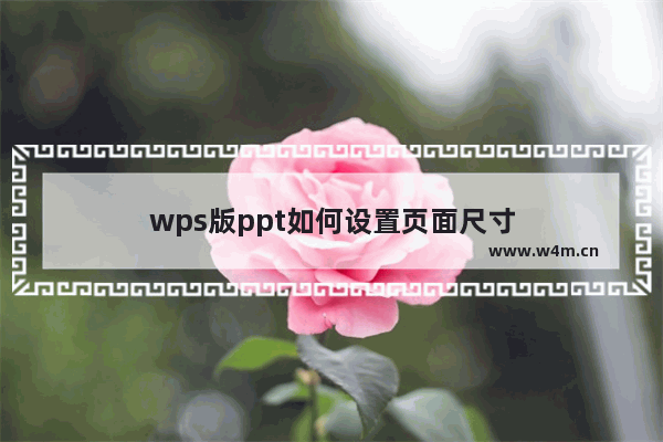 wps版ppt如何设置页面尺寸