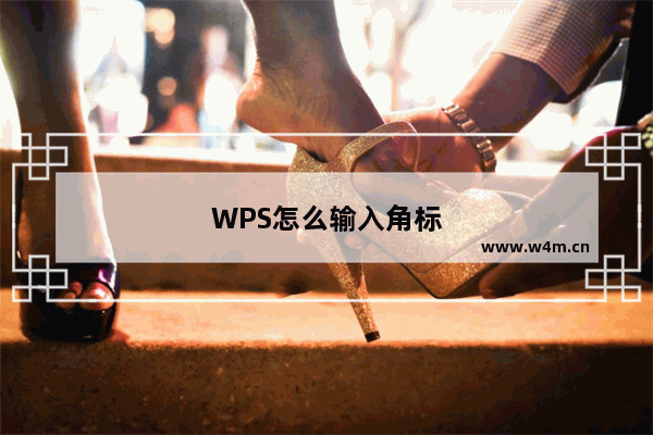 WPS怎么输入角标