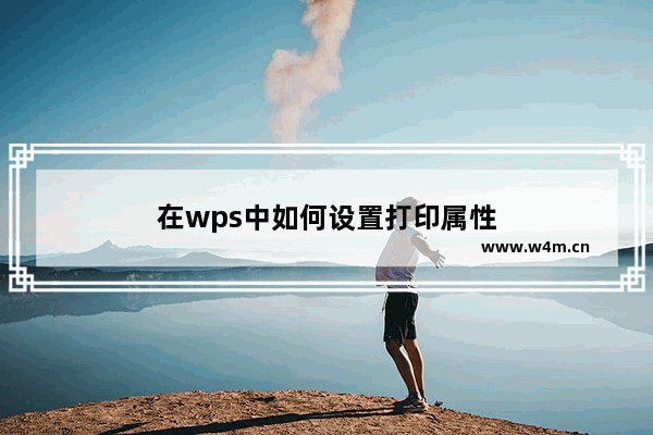 在wps中如何设置打印属性