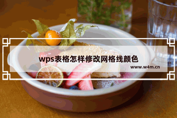 wps表格怎样修改网格线颜色