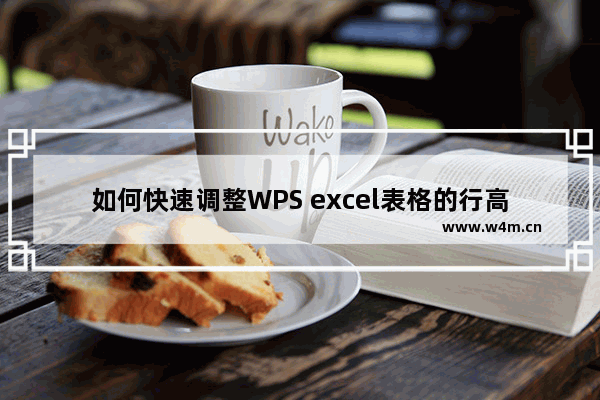 如何快速调整WPS excel表格的行高