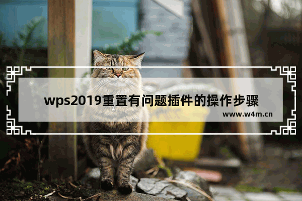 wps2019重置有问题插件的操作步骤