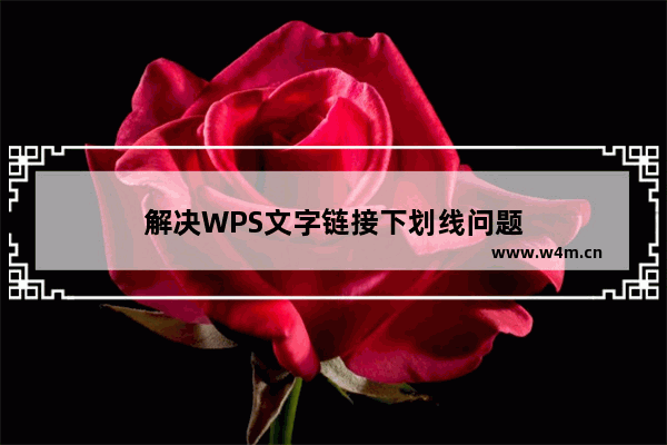 解决WPS文字链接下划线问题