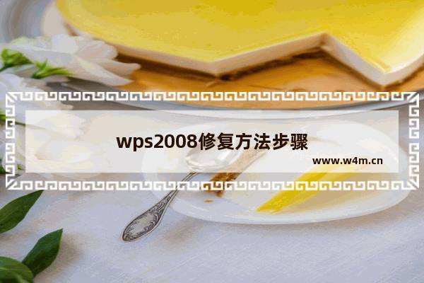 wps2008修复方法步骤