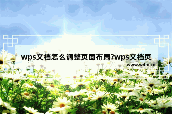 wps文档怎么调整页面布局?wps文档页面布局修改方法