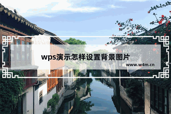 wps演示怎样设置背景图片