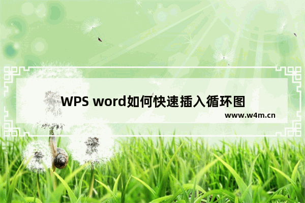 WPS word如何快速插入循环图