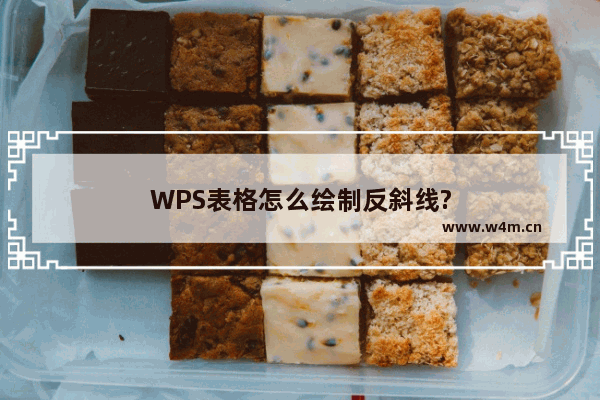 WPS表格怎么绘制反斜线?