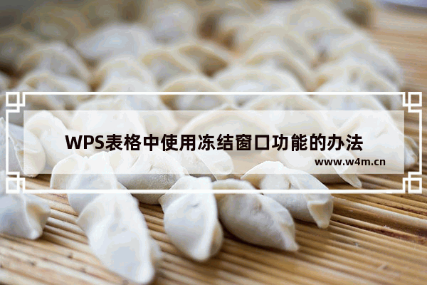 WPS表格中使用冻结窗口功能的办法