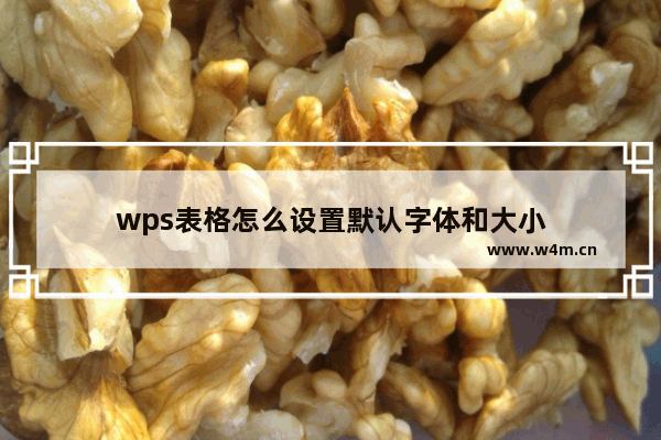 wps表格怎么设置默认字体和大小