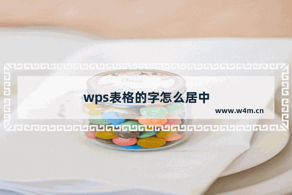 wps表格的字怎么居中