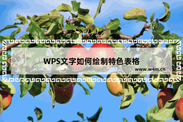 WPS文字如何绘制特色表格