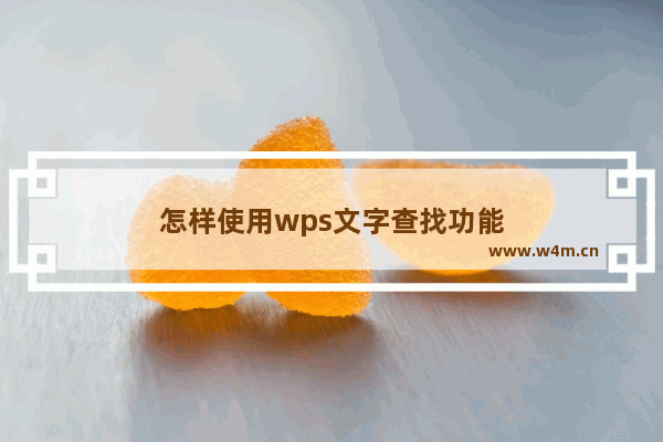 怎样使用wps文字查找功能