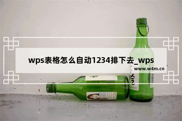 wps表格怎么自动1234排下去_wps表格自动编号123教程