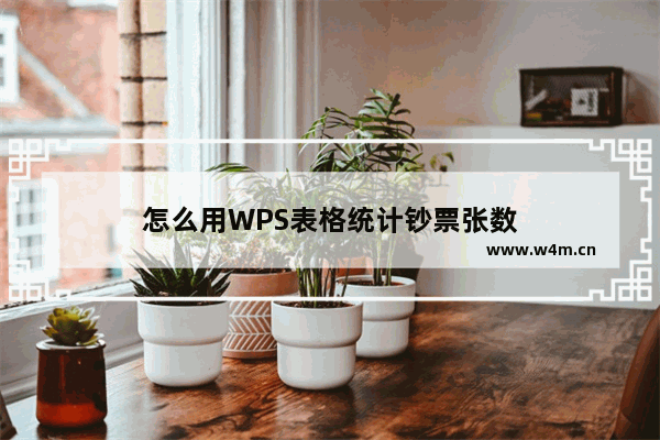 怎么用WPS表格统计钞票张数