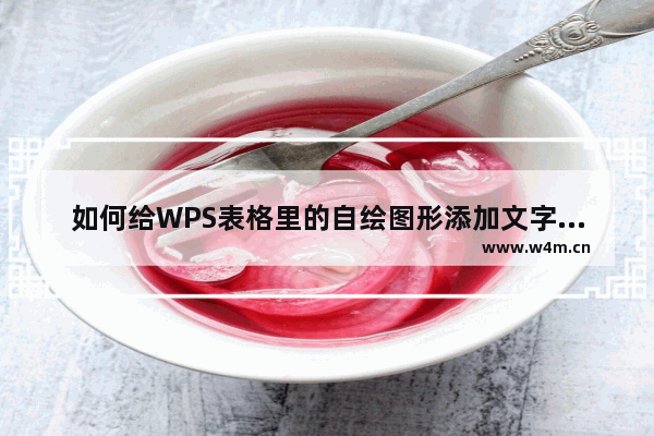 如何给WPS表格里的自绘图形添加文字说明