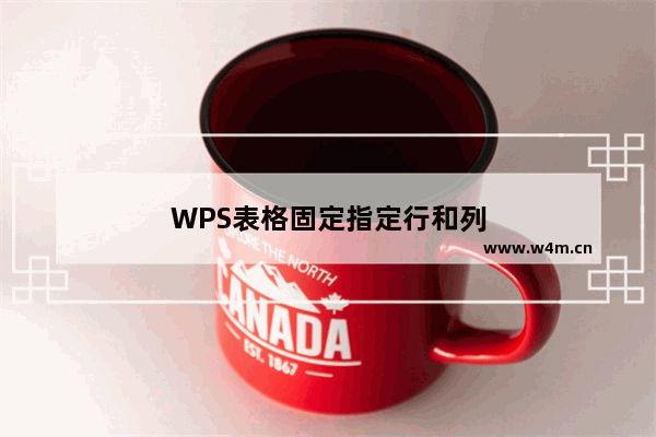 WPS表格固定指定行和列