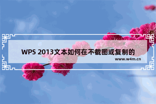 WPS 2013文本如何在不截图或复制的情况下制作三线表格