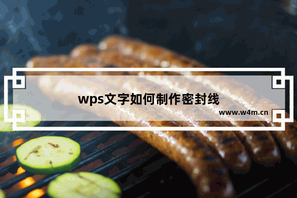 wps文字如何制作密封线